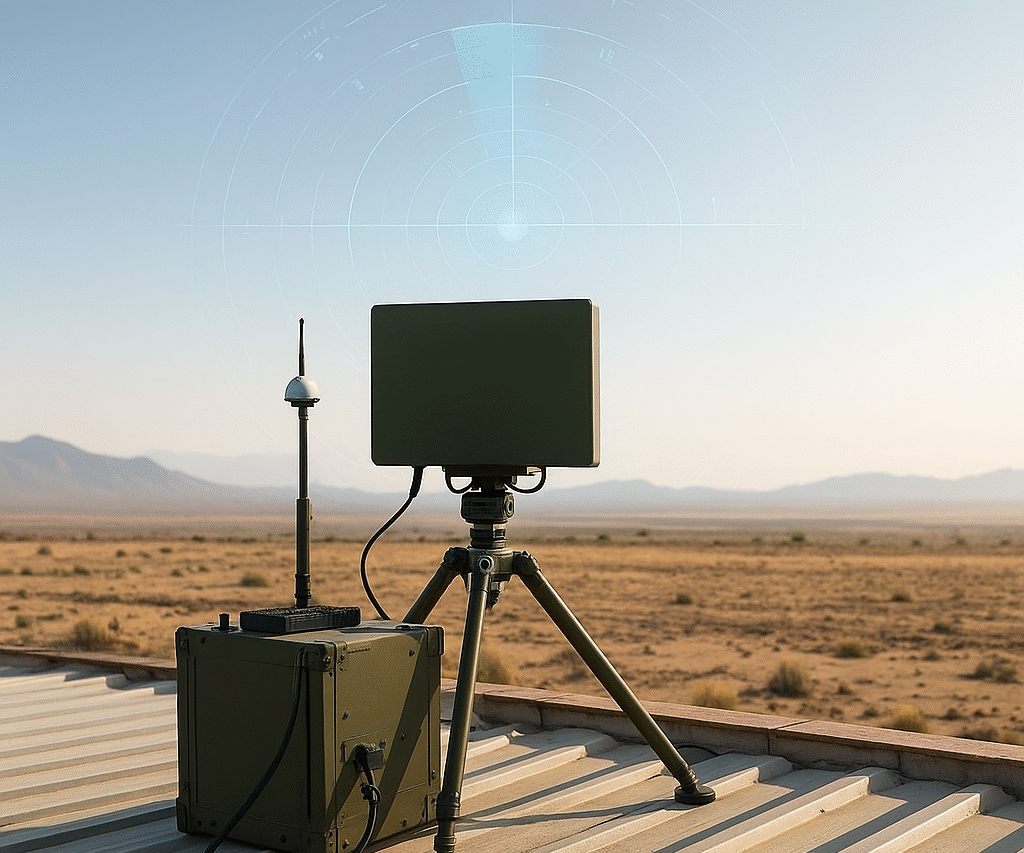 Anti drone system deployed